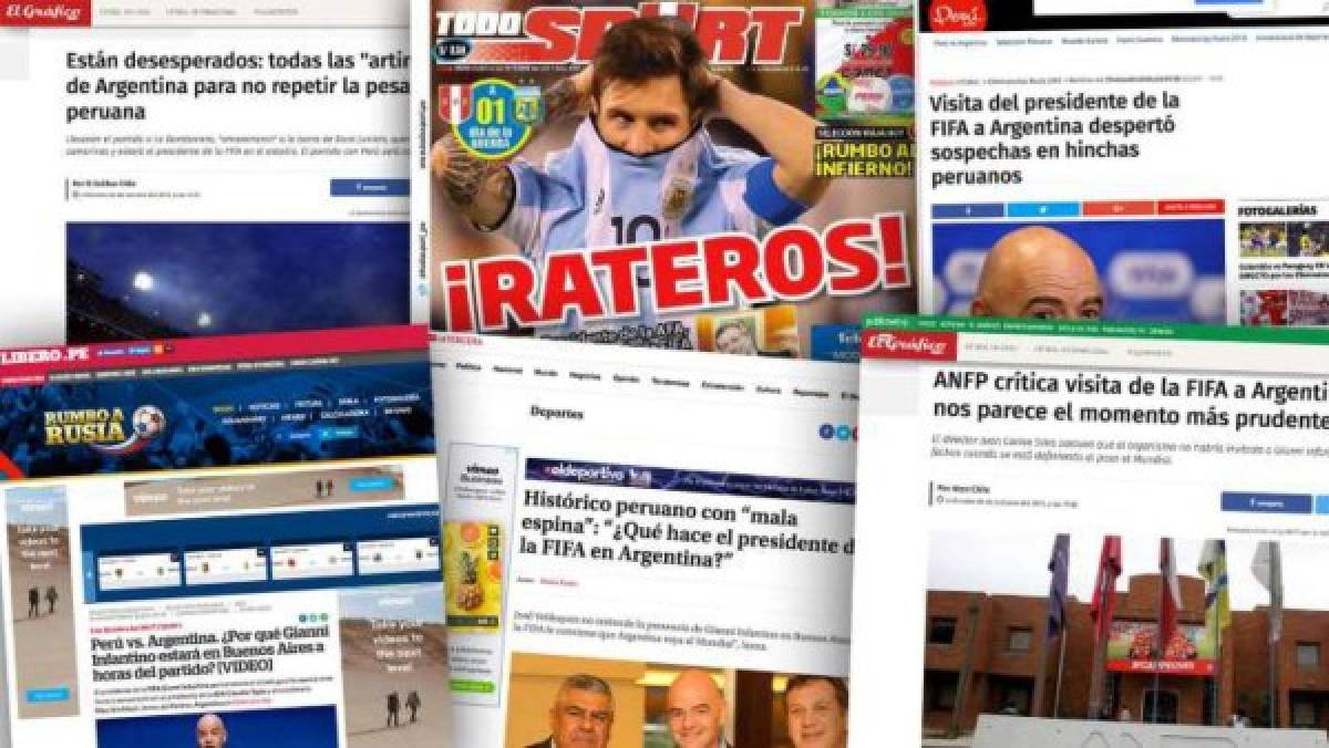 Prensa peruana asegura que partido ante Argentina está 'amañado'