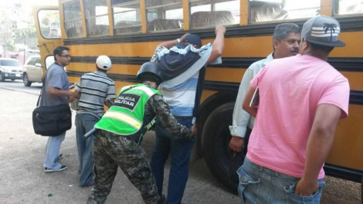 Honduras: Policía Militar realiza operativos en unidades de transporte