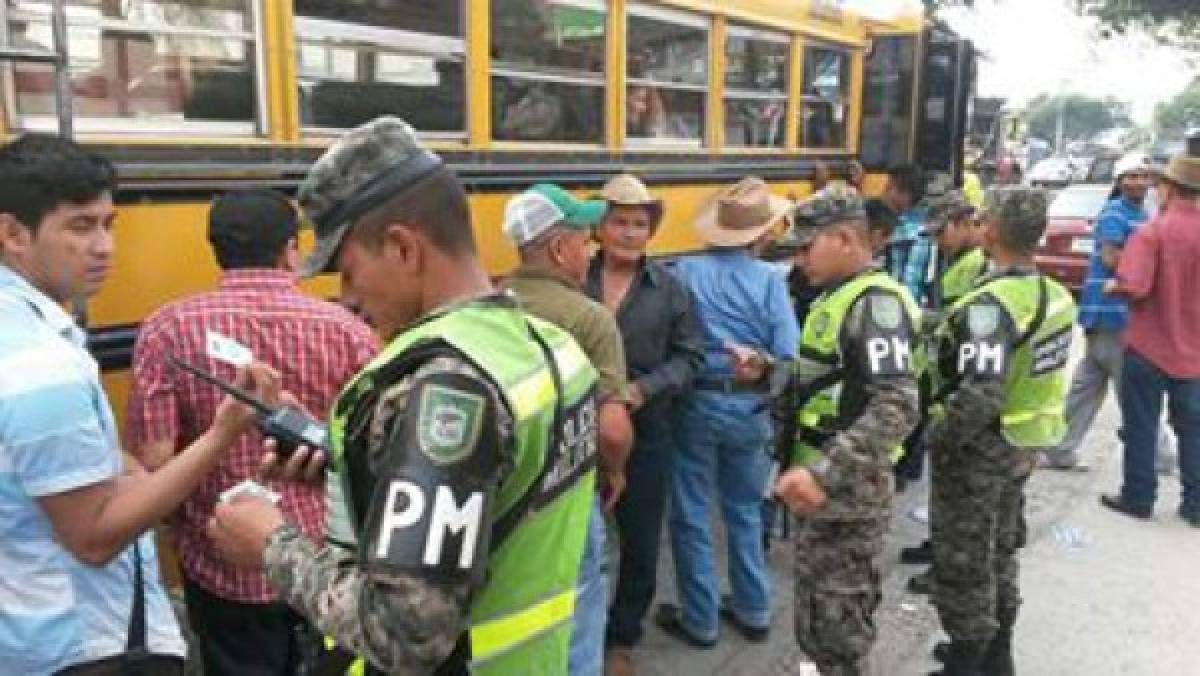 Operativos en sector transporte de la capital de Honduras  