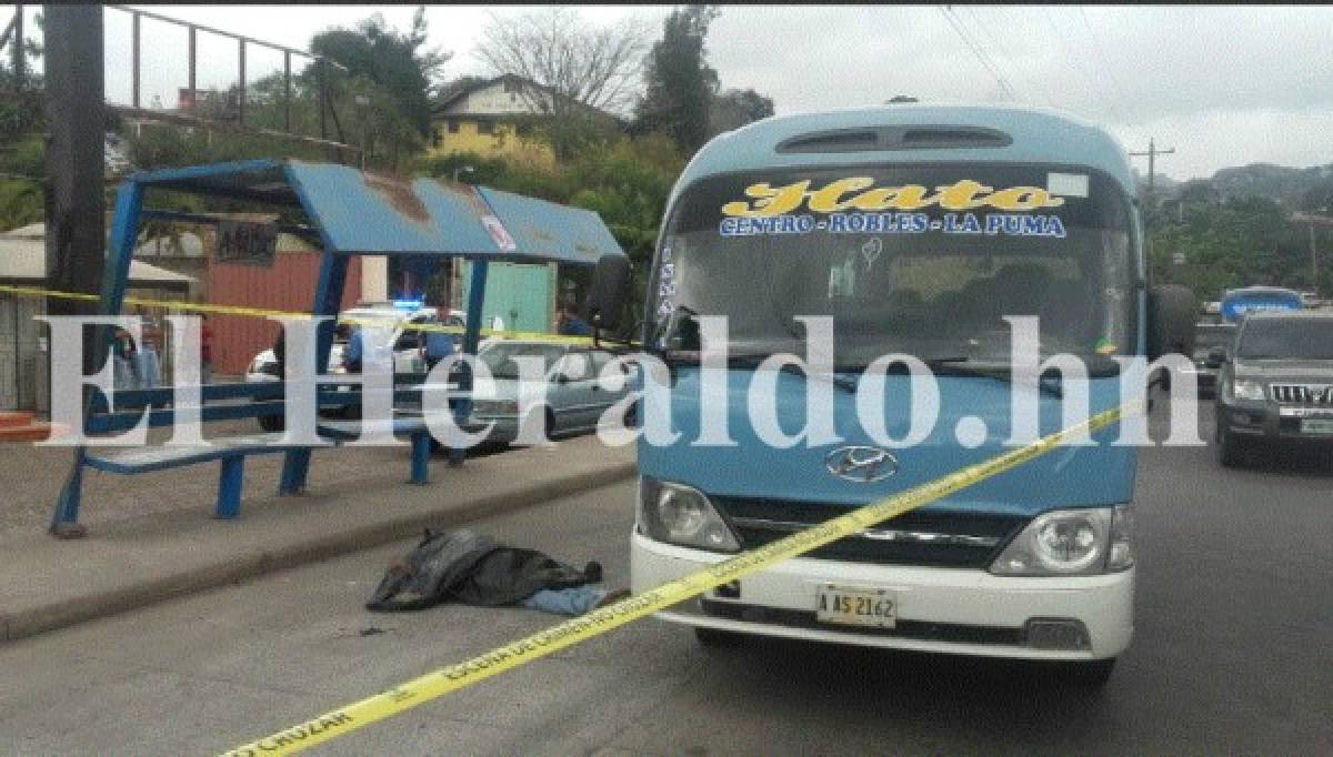 Matan a cobrador de bus frente a la colonia San Ángel, en el bulevar Fuerzas Armadas