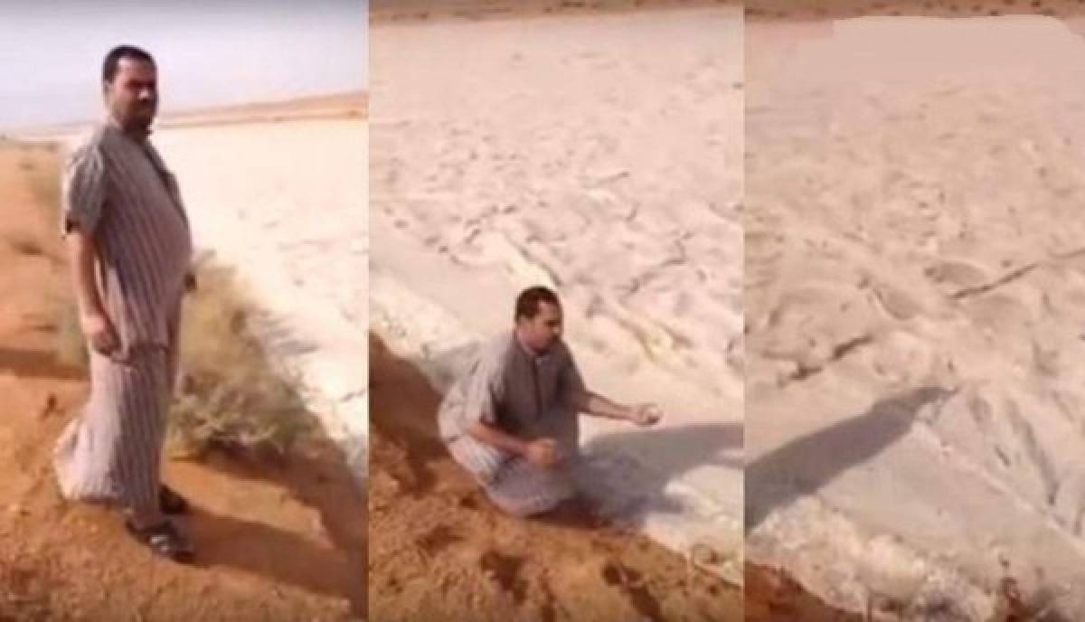 Un increíble río de arena sorprende a Arabia Saudita y al mundo
