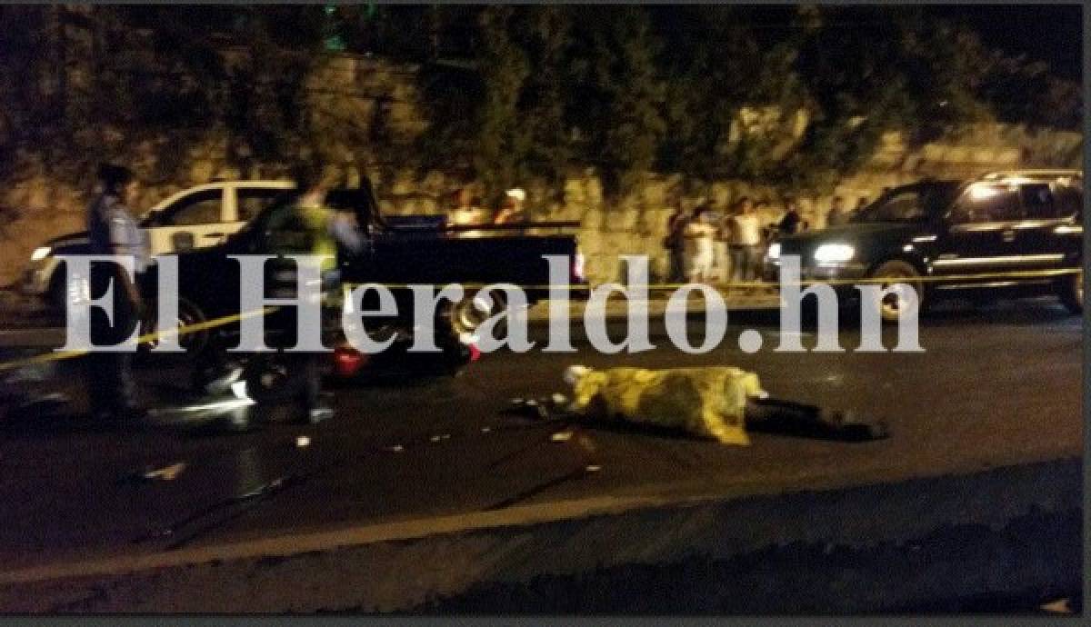 Ataque criminal y un accidente vial cobra la vida dos personas en el bulevar Fuerzas Armadas de la capital de Honduras