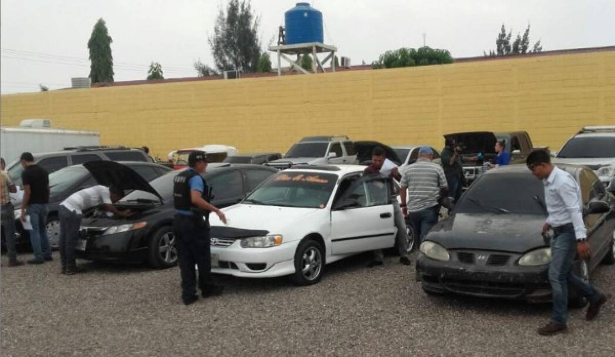 Recuperan al menos 23 vehículos robados en la capital de Honduras