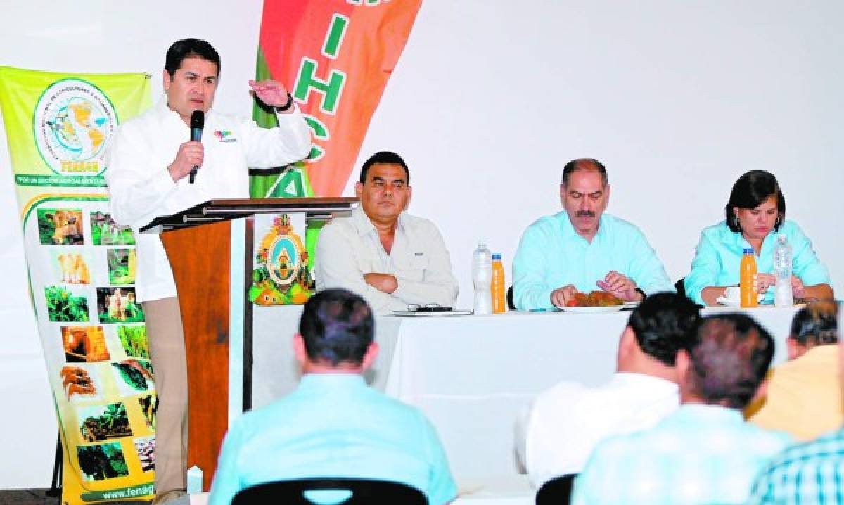 Productores exponen al presidente JOH la crítica situación del agro