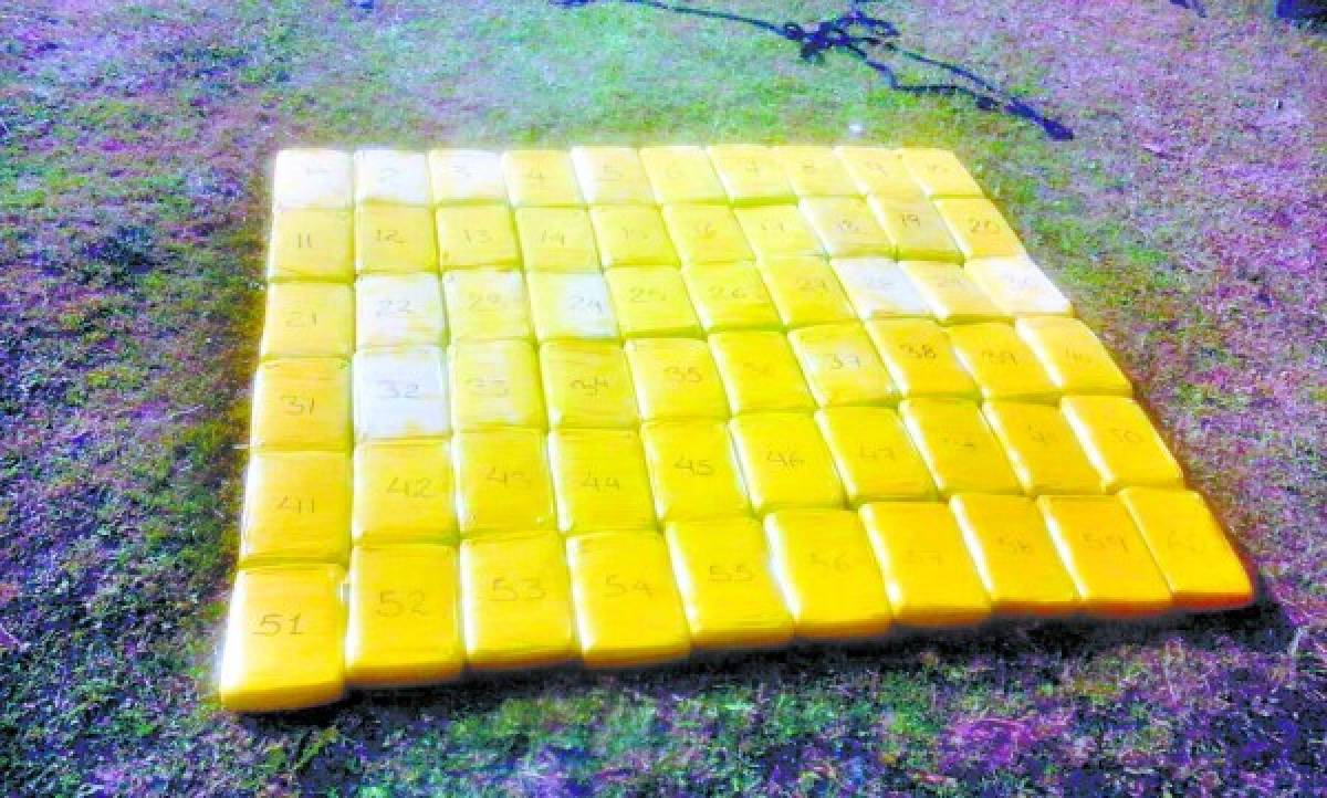 Decomisan 691 kilos de cocaína en La Mosquitia