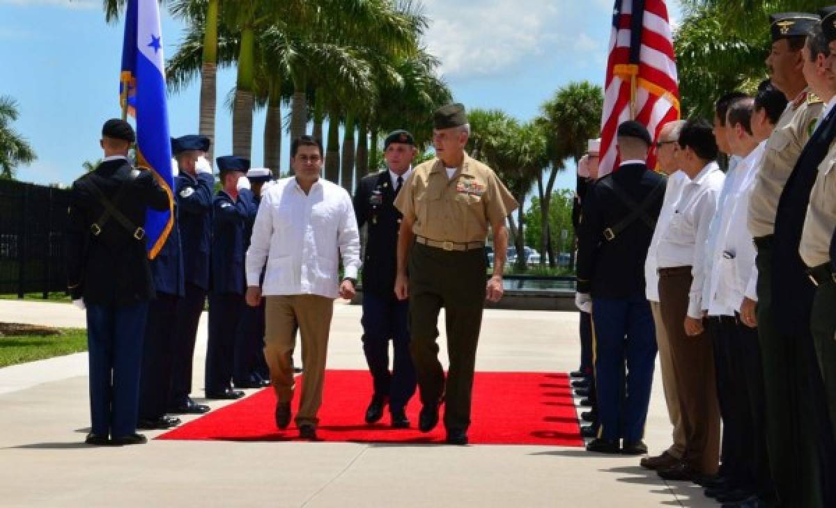 Presidente hondureño discute seguridad regional con el Comando Sur de EEUU