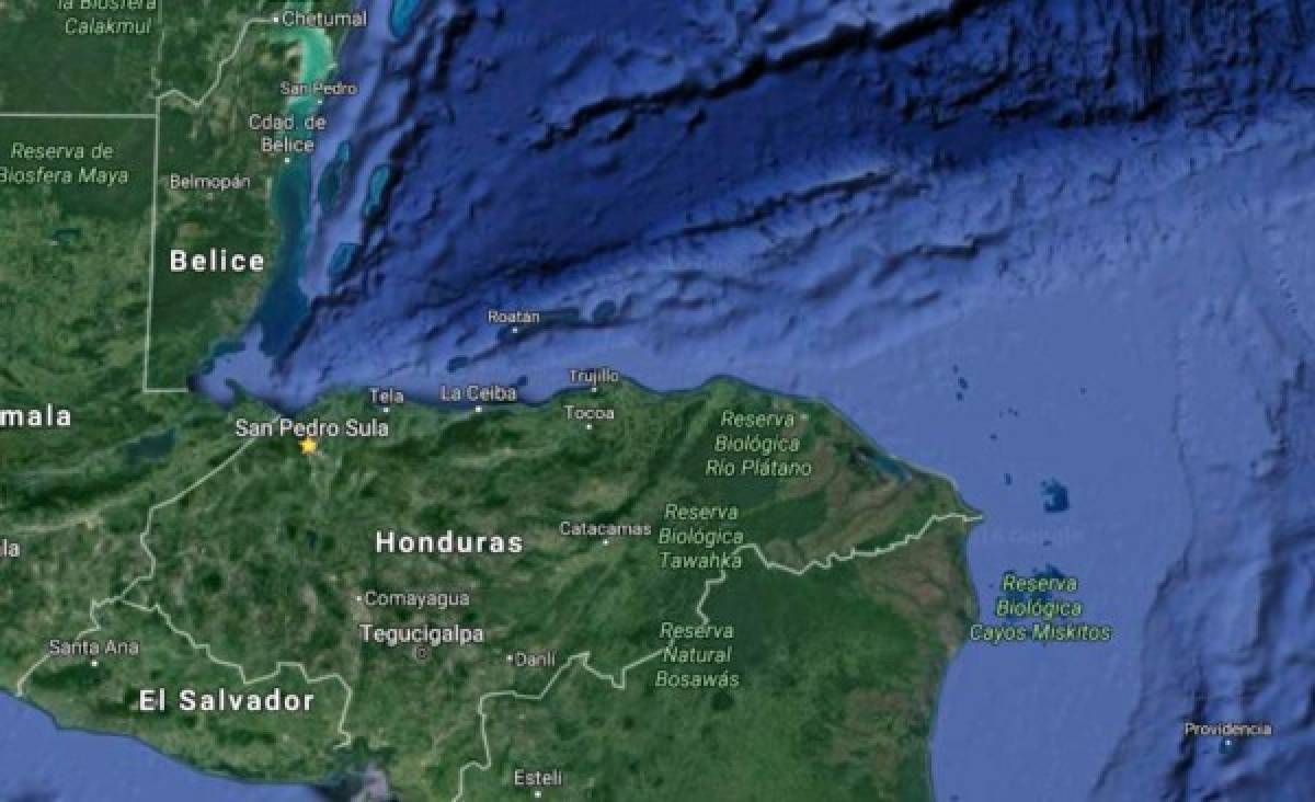 Un sismo de 4.6 grados se registró en la región norte de Honduras  
