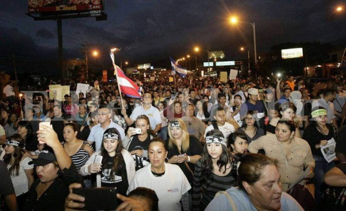 Concurrida marcha en Honduras en apoyo a Kevin Solórzano