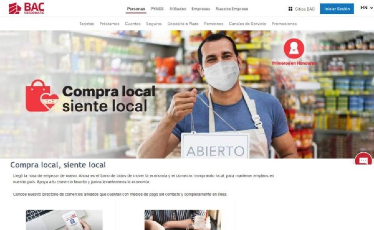 BAC Credomatic lanza campaña y plataforma de apoyo a los comercios nacionales y la economía