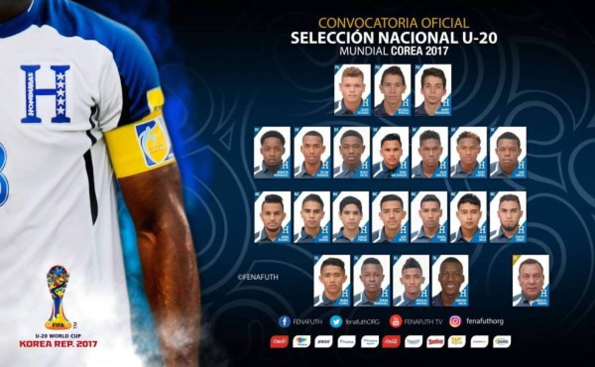 Honduras presenta a los convocados para asistir al Mundial de Corea 2017