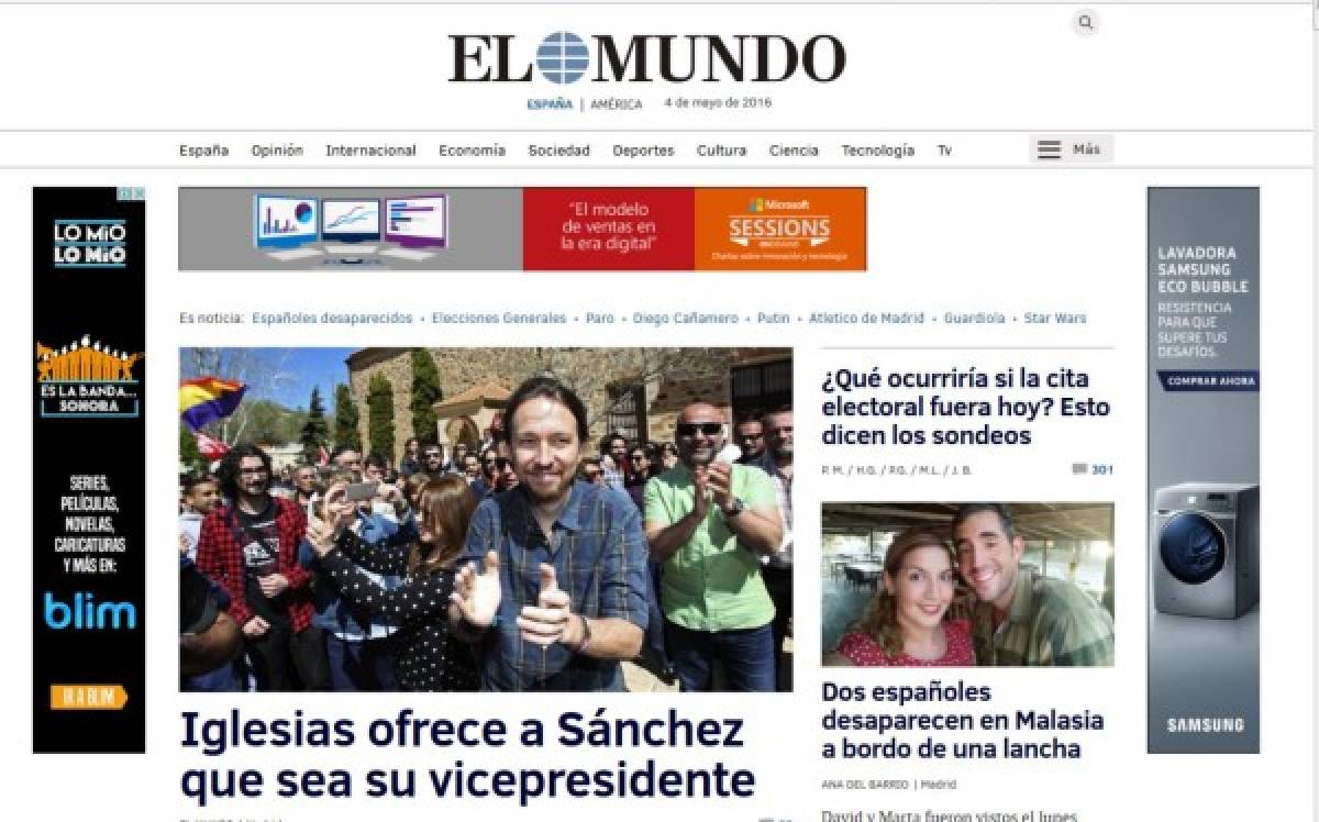 Una huelga frena la publicación del diario español El Mundo