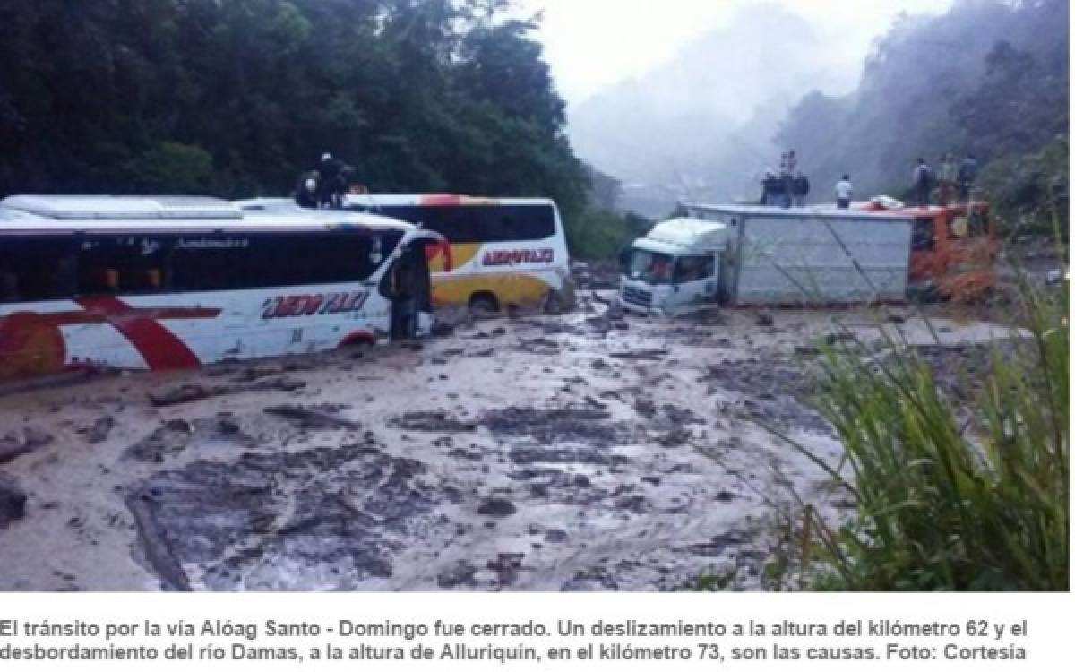 Dos muertos y un desaparecido por desborde de río en Ecuador