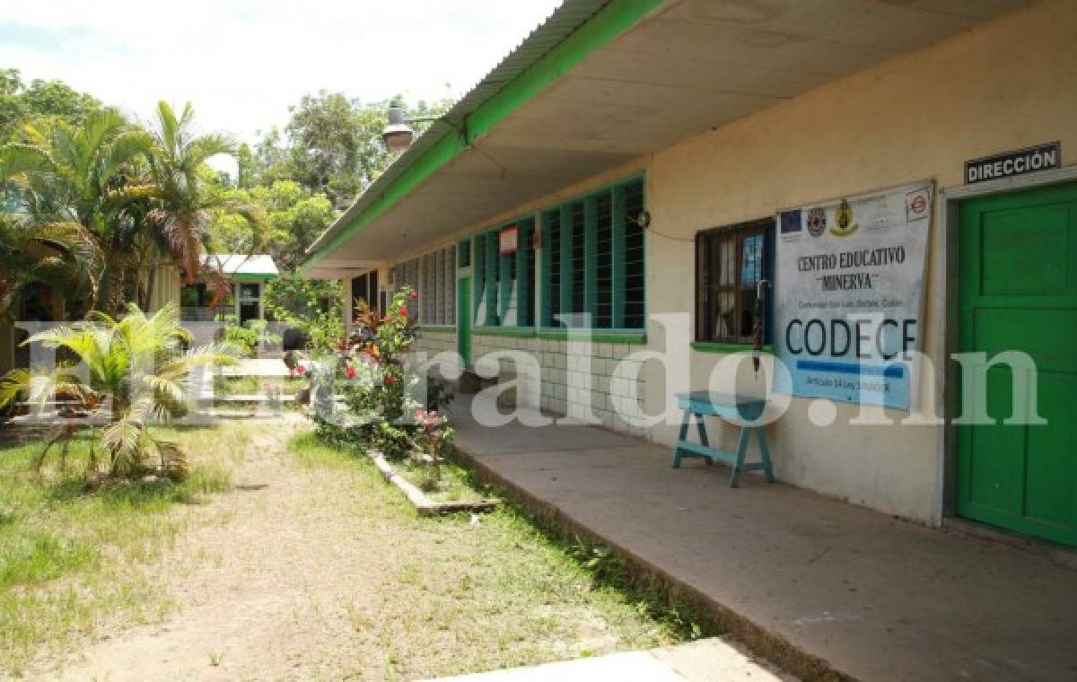 Escuela ubicada en Balfate, Colón, Honduras. Foto EL HERALDO/Grupo OPSA