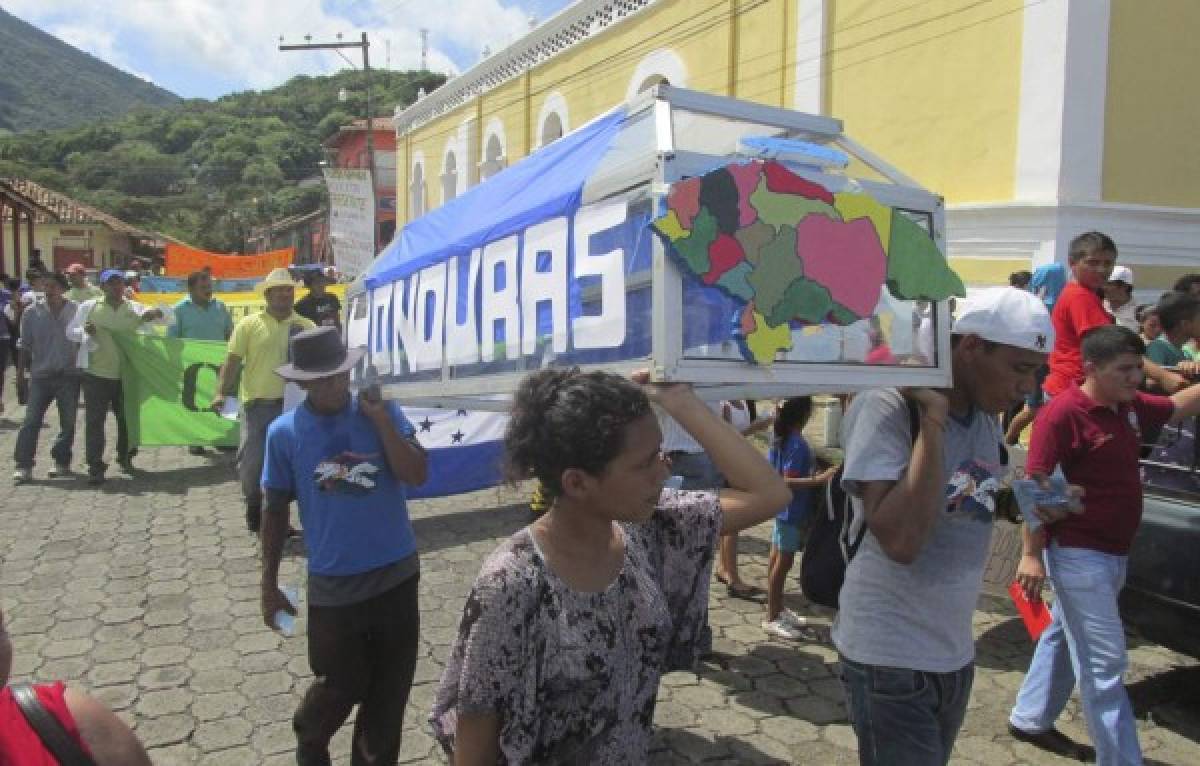 Manifestación en Amapala contra zonas ZEDE