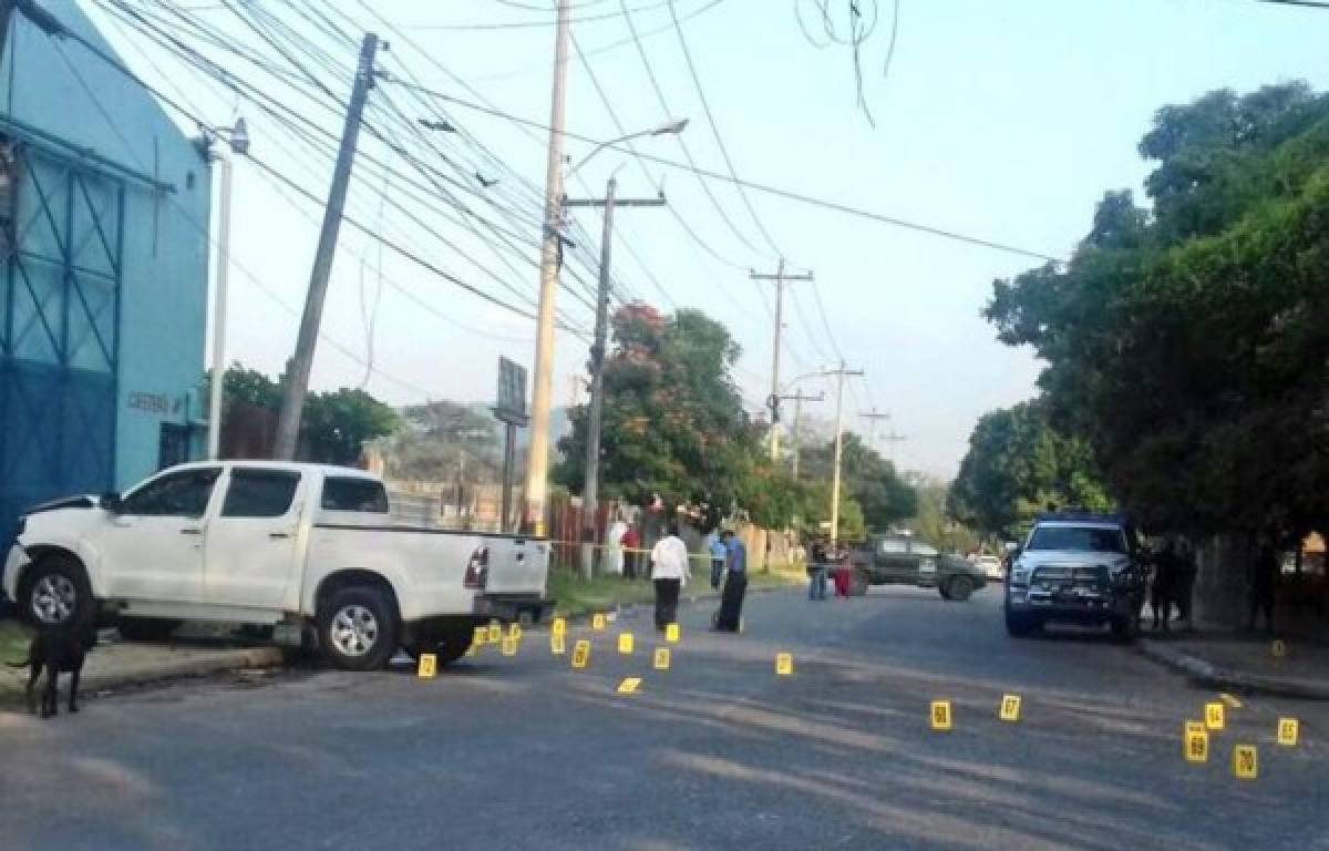 Momentos dramáticos en escena de mortal tiroteo San Pedro Sula 