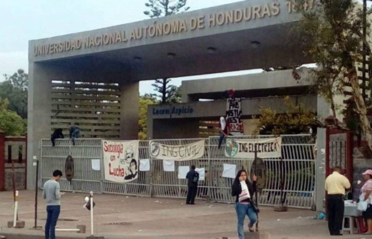 Suspenden clases en la UNAH por protesta de estudiantes