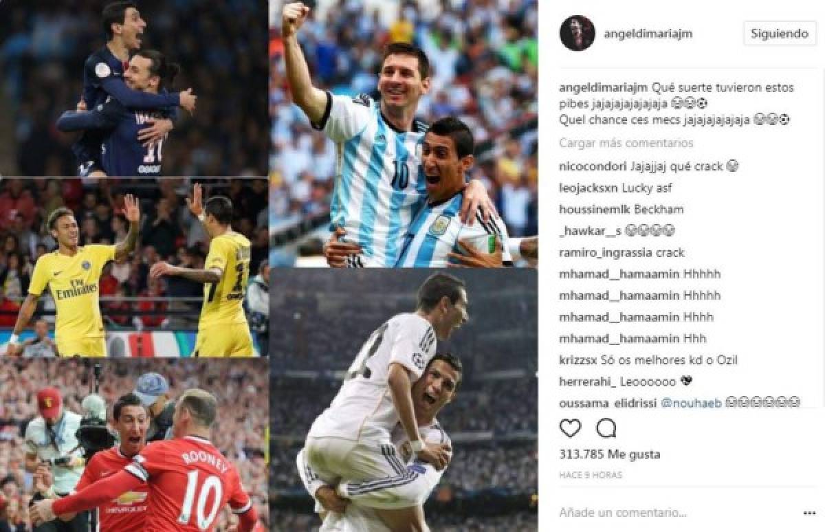 Esta es la publicación de Di María en su cuenta de Instagram. (Foto: Captura redes)