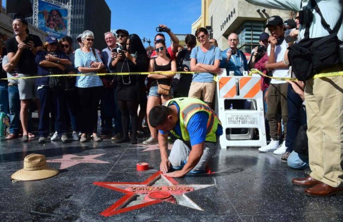 Vandalizan estrella de Donald Trump en Hollywood