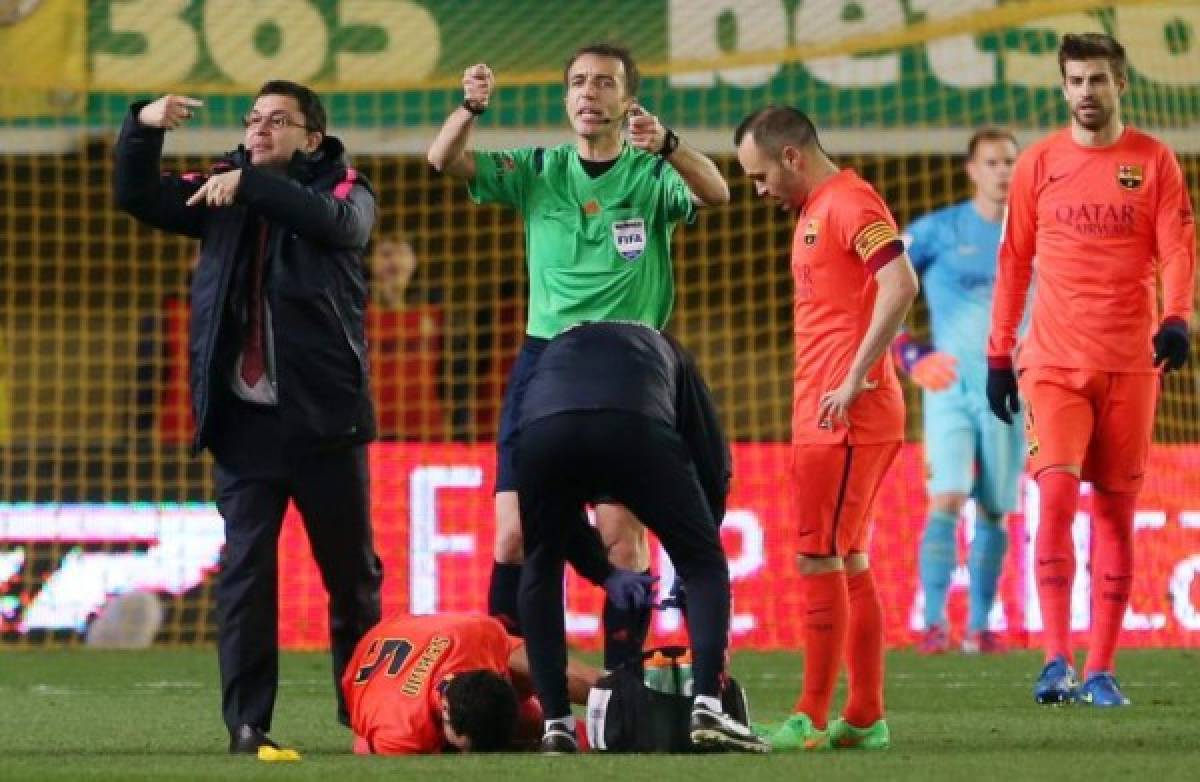 Busquets se lesiona en el tobillo durante el Villarreal-Barcelona
