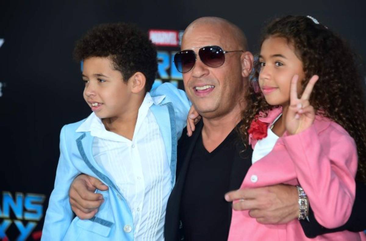 ¡Padre orgulloso! Vin Diesel asiste a la premiere de 'Guardianes de la Galaxia' con sus dos hijos