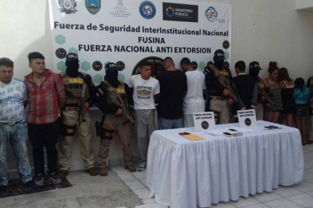 Capturan a nueve presuntos pandilleros en la capital de Honduras