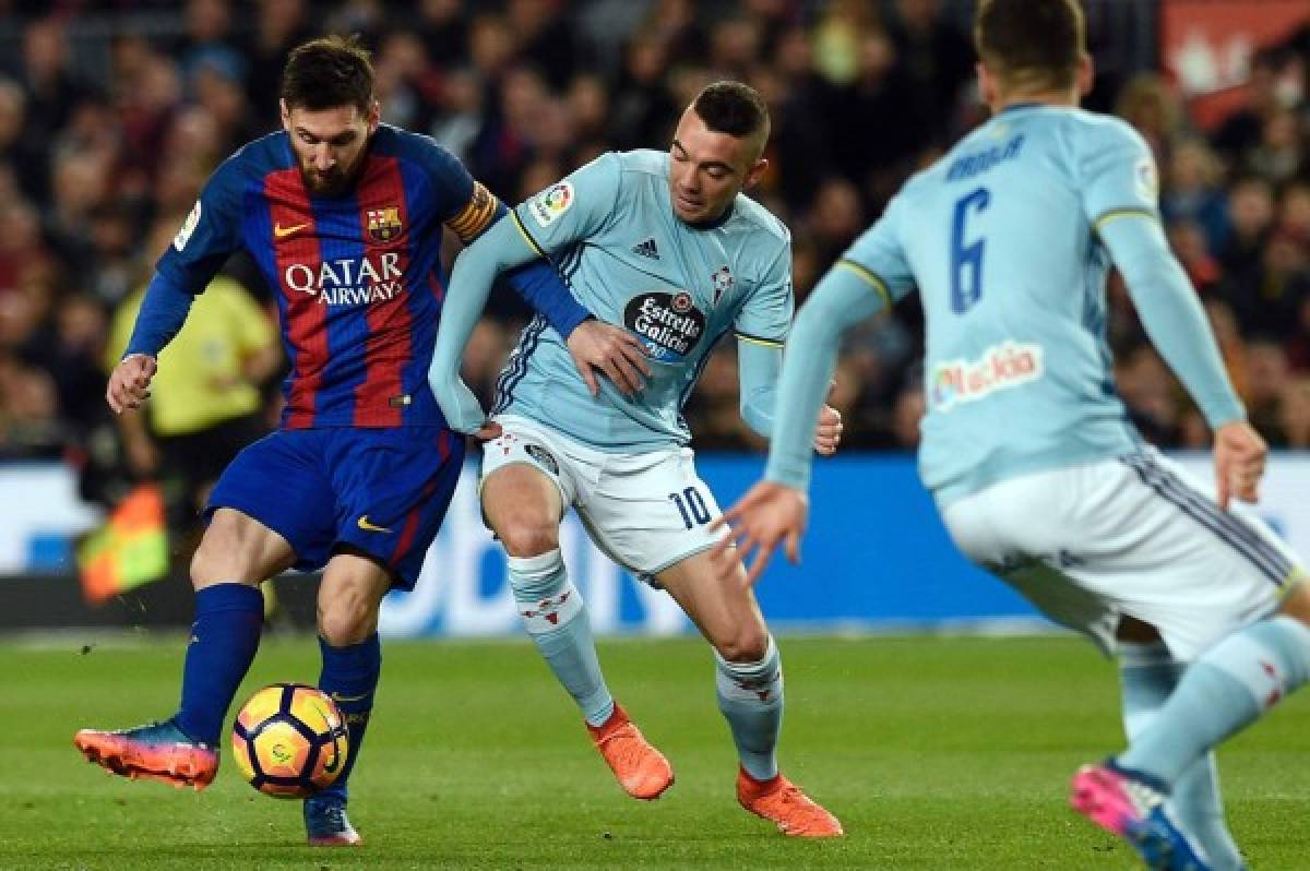 Barcelona aplasta 5-0 al Celta de Vigo con doblete de Messi y es líder en La Liga