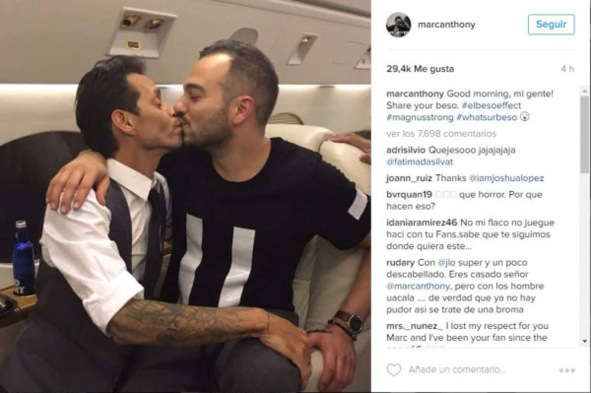 Las polémicas fotos de Marc Anthony tras beso con Jennifer López