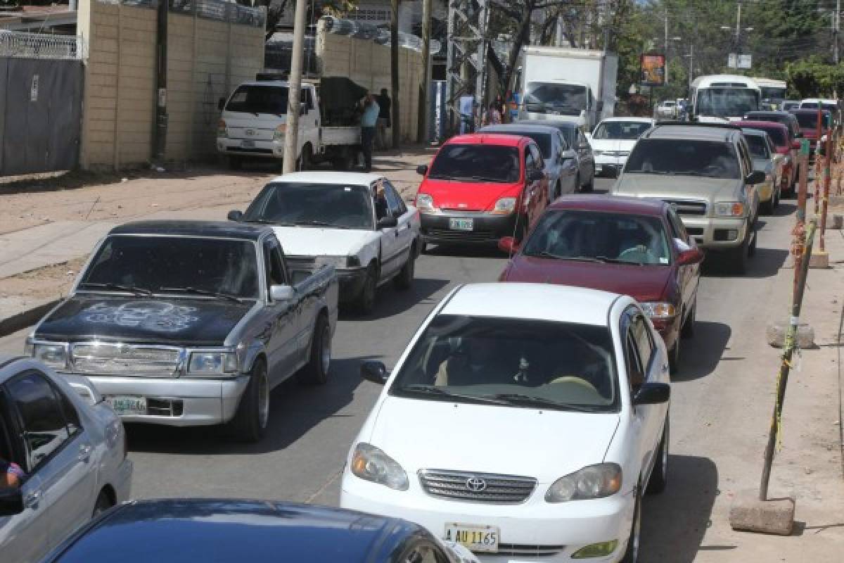 Sostenido tráfico vial en el Distrito Central