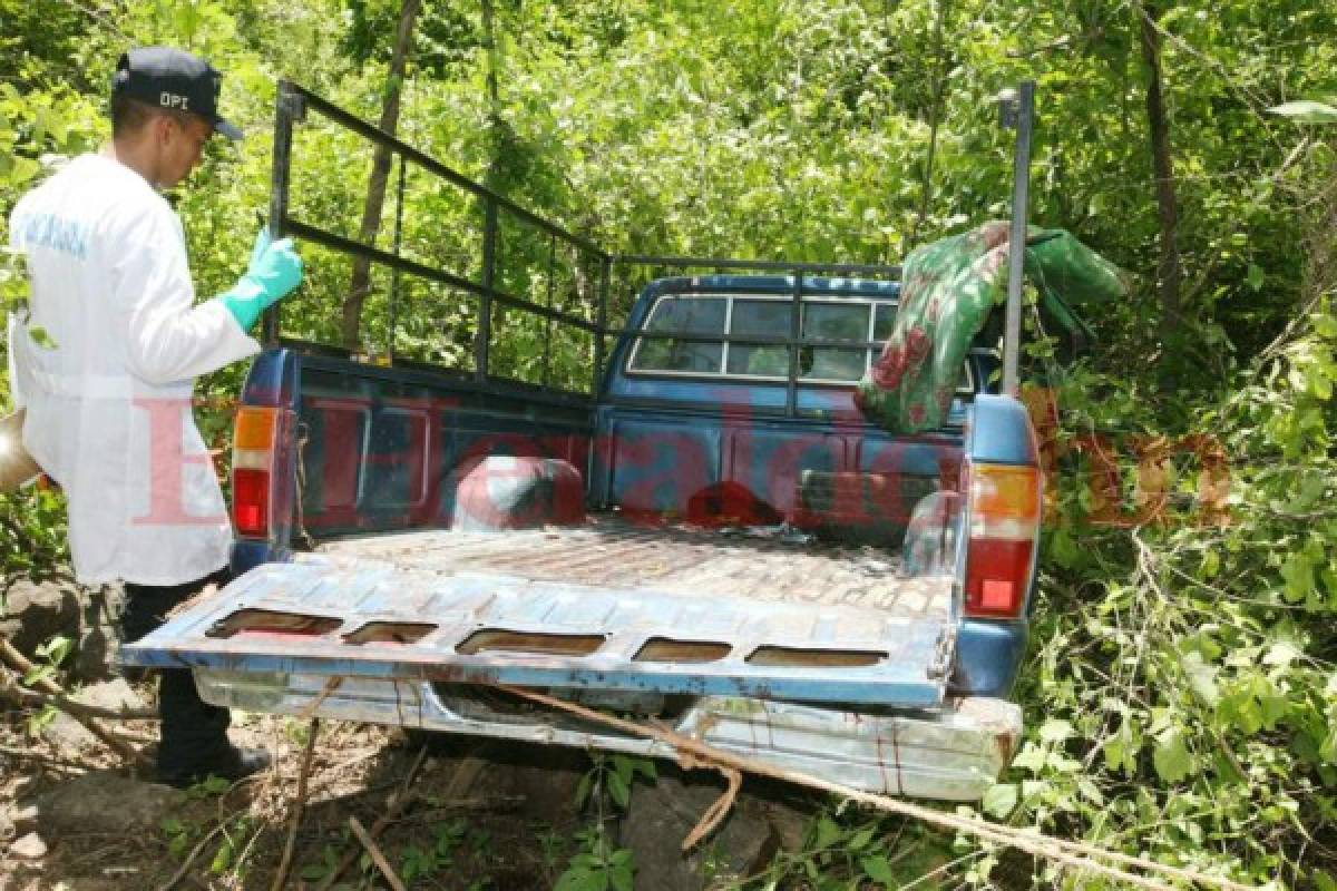 Las víctimas se transportaban en este vehículo cuando fueron atacados en Reitoca.