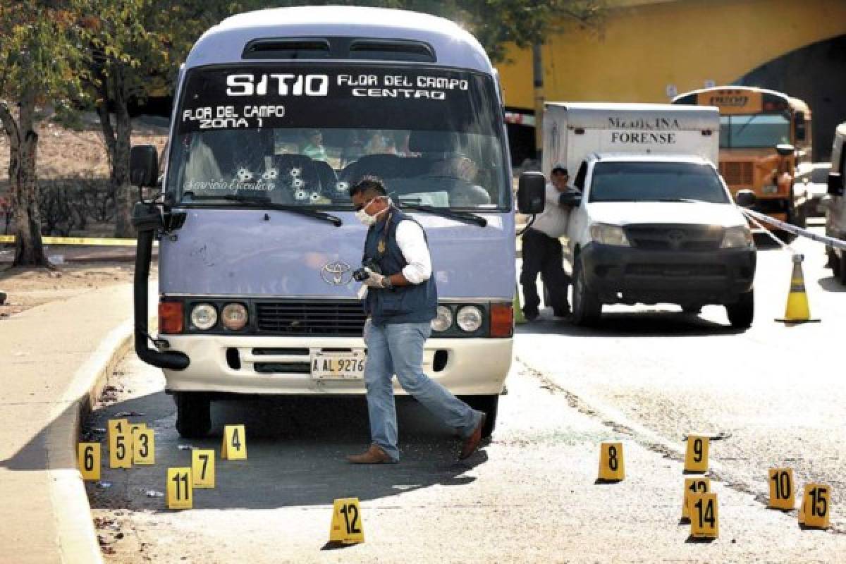 La sangre corre a diario en el transporte público de Honduras