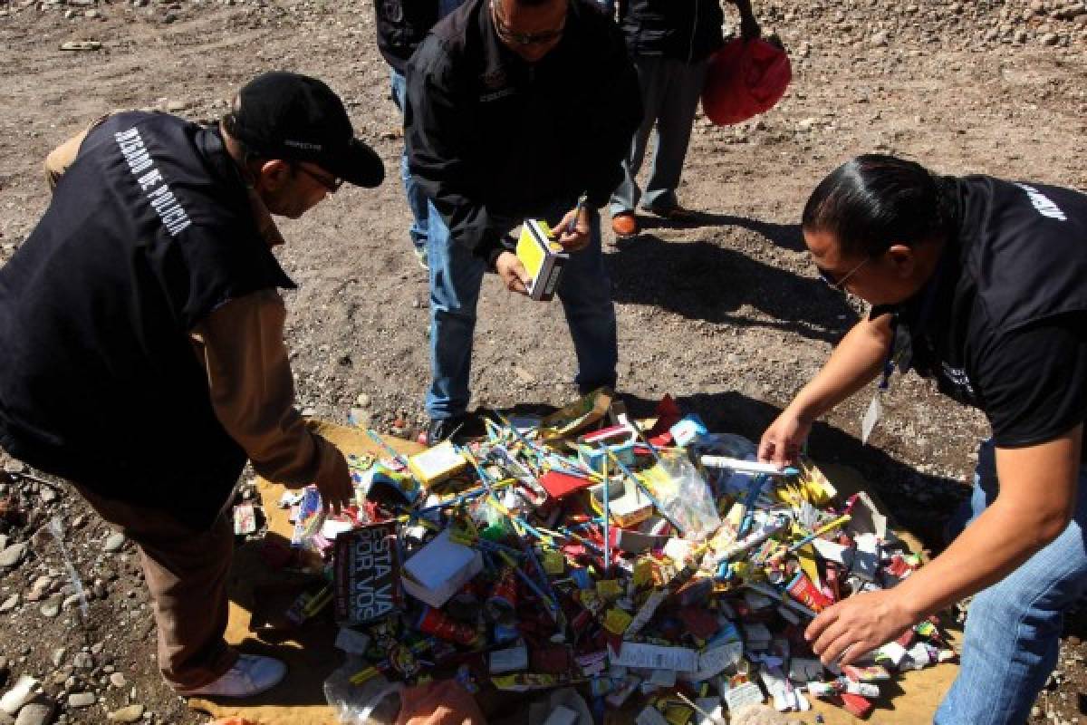 Queman pólvora decomisada en varias zonas de la capital de Honduras