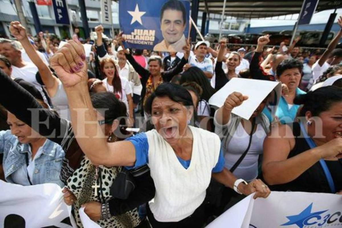 Nacionalistas celebran inscripción de Juan Orlando como candidato a la presidencia