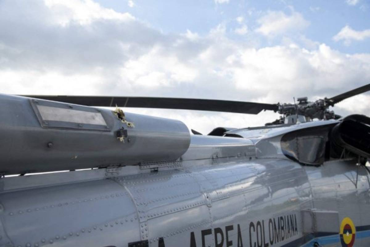 Las imágenes del atentado a presidente de Colombia en su helicóptero