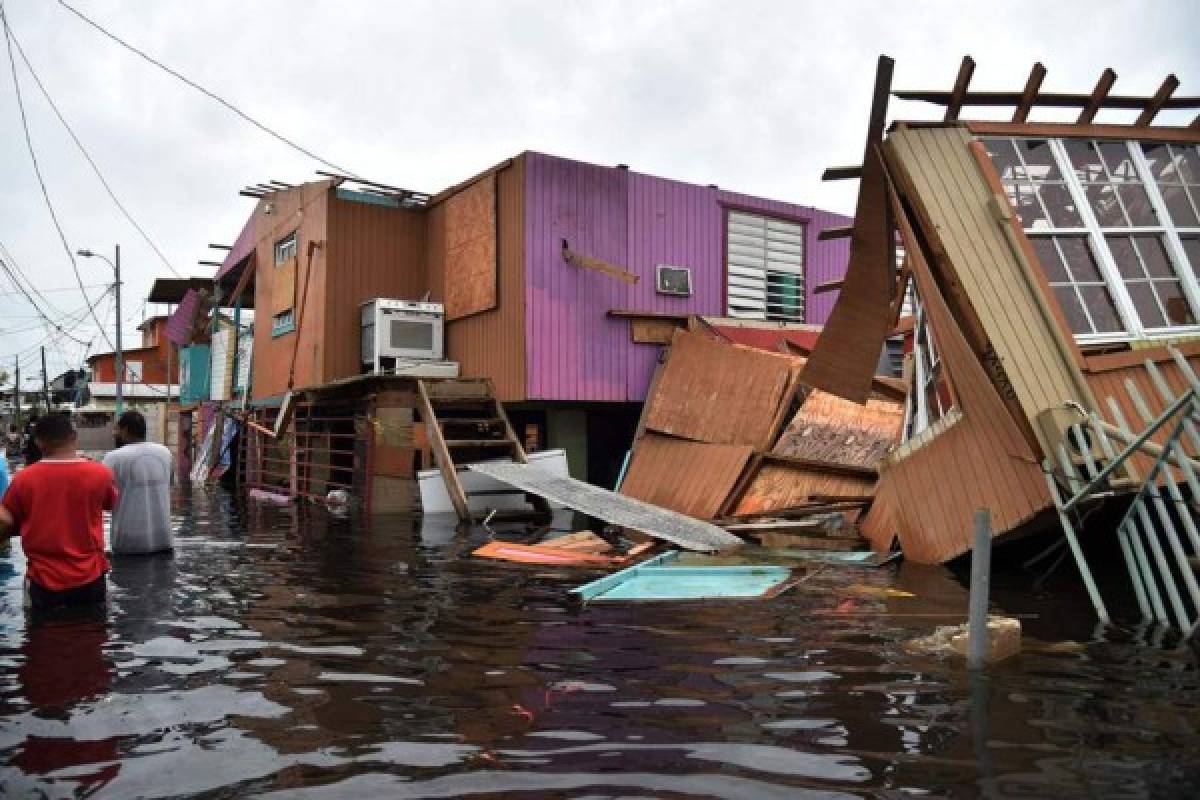 Varios estragos provocó el huracán María en Puerto Rico. Foto AFP