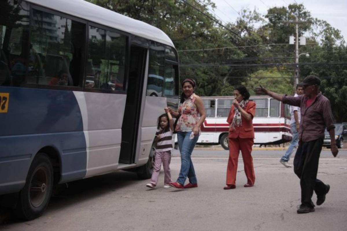 A paro transporte público y taxis en Tegucigalpa