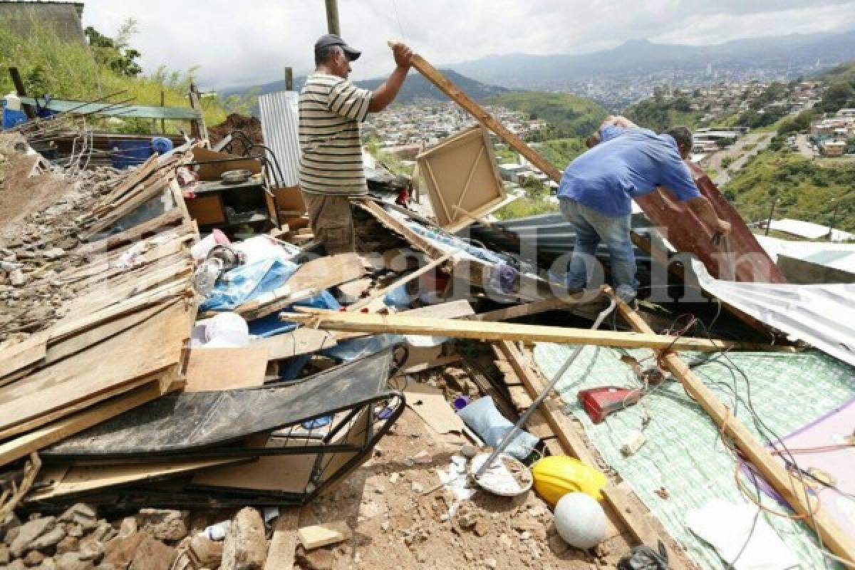 Lluvias dejan daños en la capital de Honduras