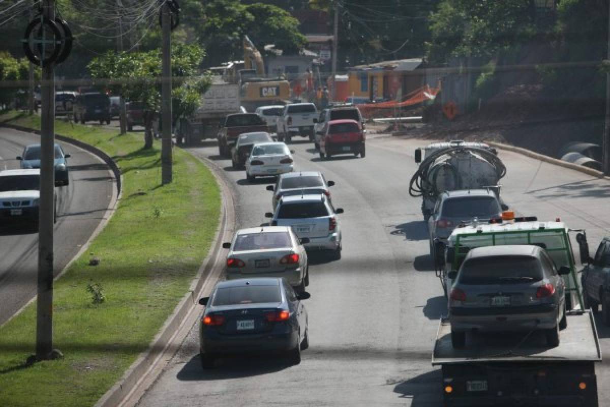 Congestionamento sube en un 15% en calles con obras que se realizan en la capital de Honduras