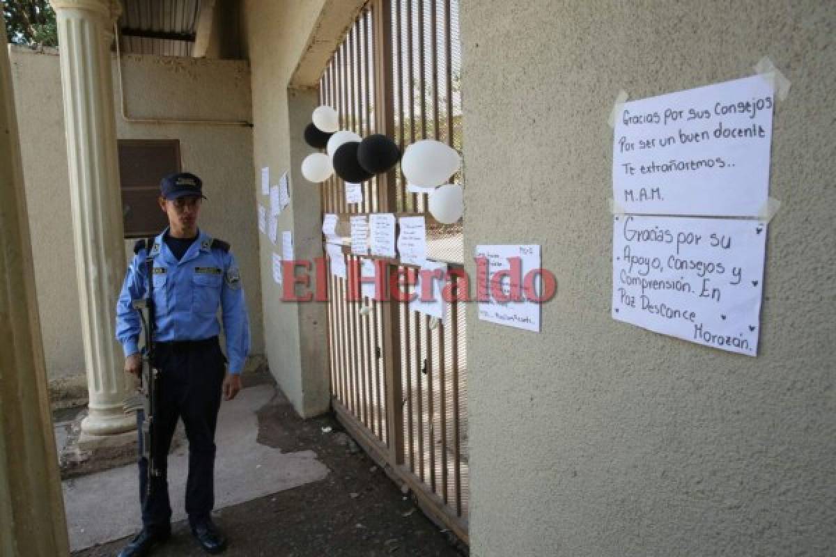 Bajo resguardo policial permanece Instituto Técnico Honduras tras asesinato de profesor