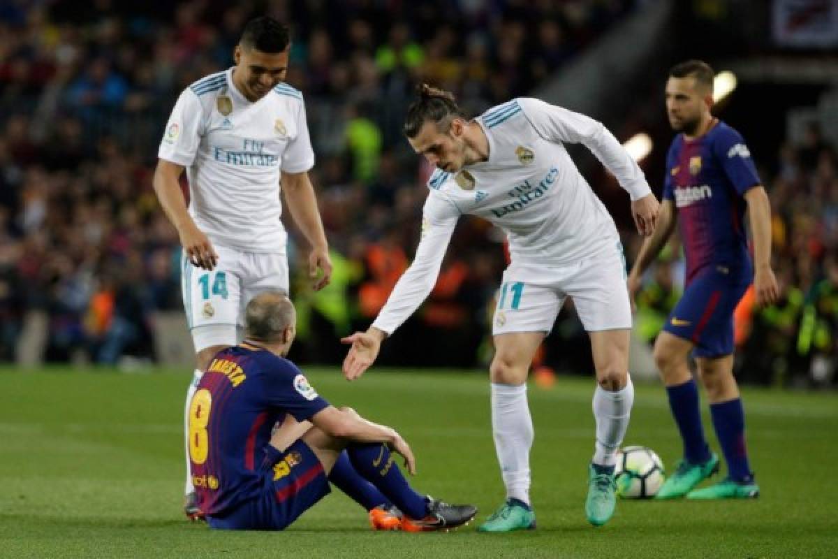 Andrés Iniesta jugó 58 minutos en su último clásico ante Real Madrid