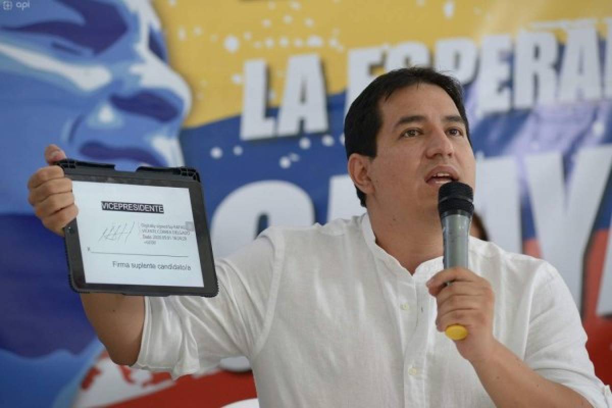 Candidato presidencial de Ecuador Andrés Arauz da positivo al covid-19