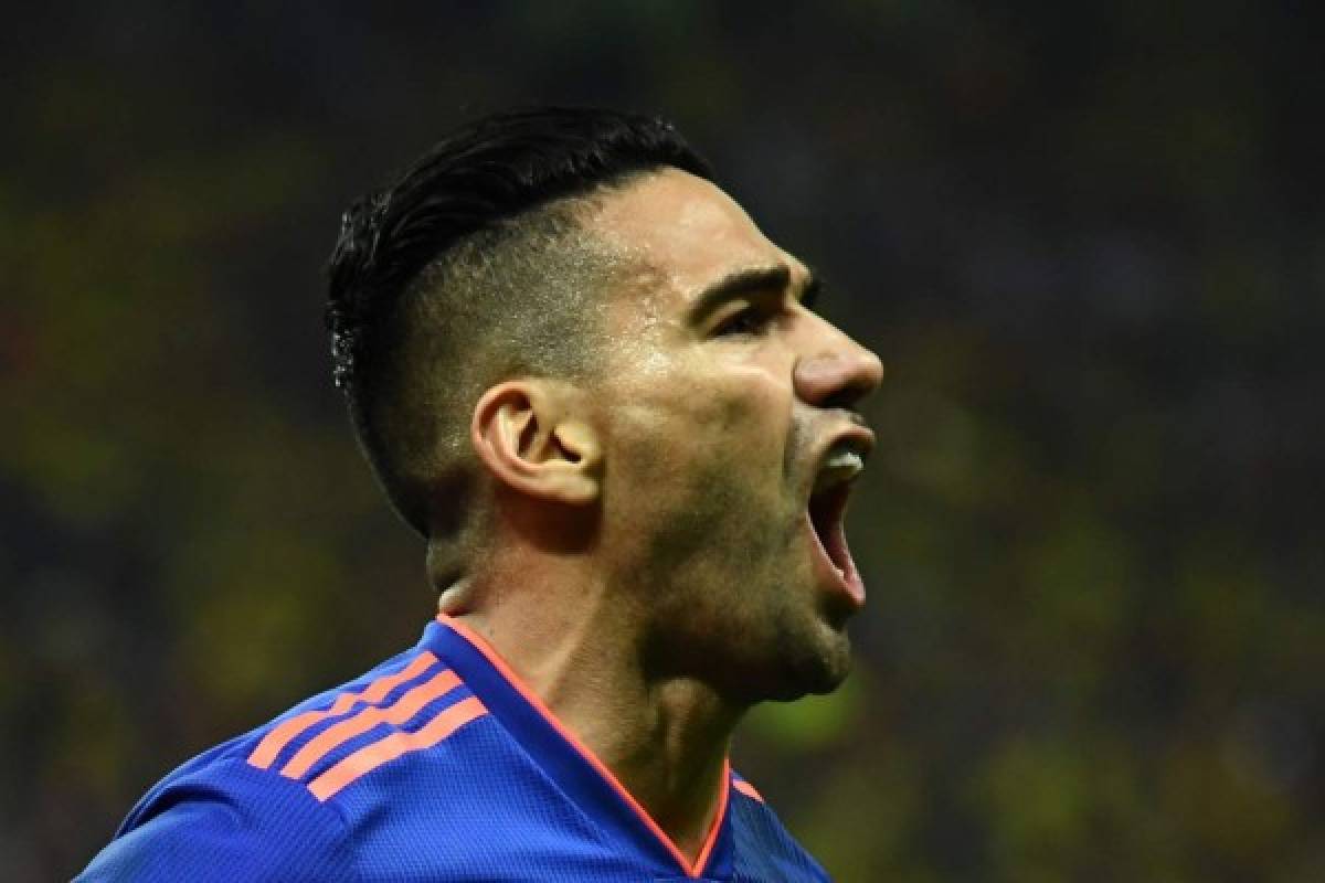 El Tigre Radamel Falcao brilla con Colombia en el Mundial Rusia 2018. (AFP)