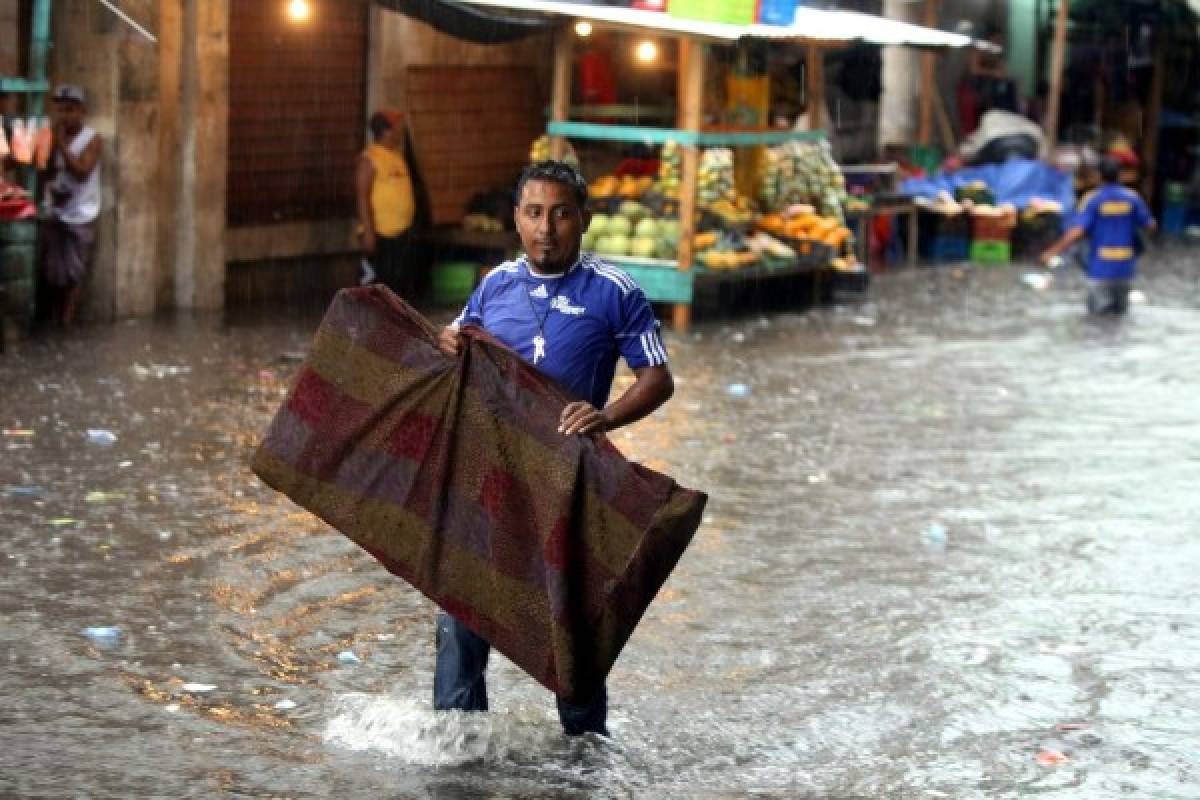 Más de 10 sectores afectados dejan lluvias y fuertes vientos en la capital de Honduras
