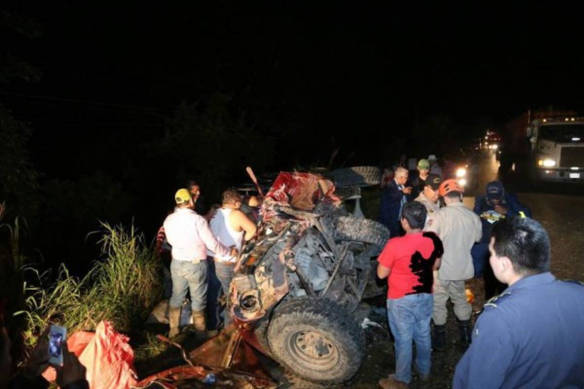 Honduras: Accidente vial en Cofradia deja un muerto y varios heridos