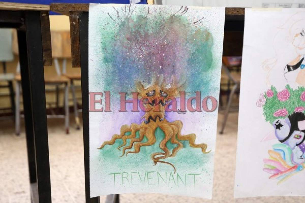 Talento y disciplina: Técnico Honduras muestra las destrezas de sus alumnos en dibujo