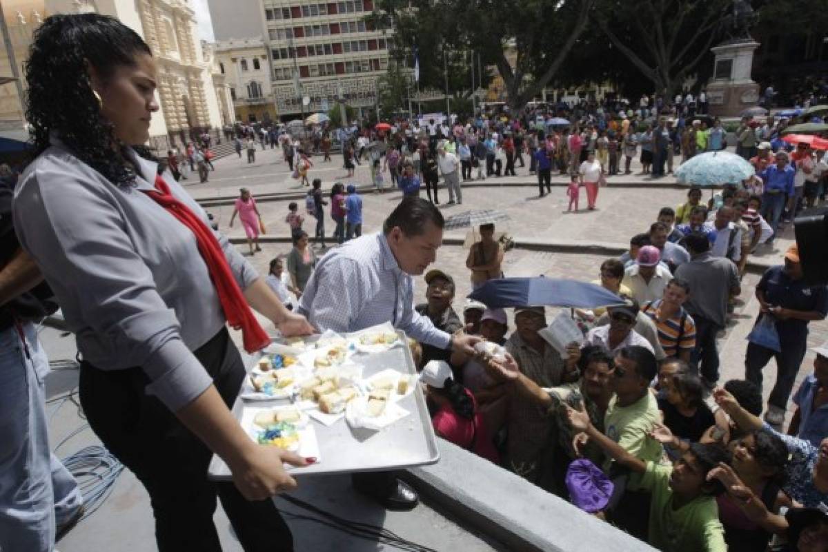 Con enorme pastel celebran 437 aniversario de Tegucigalpa