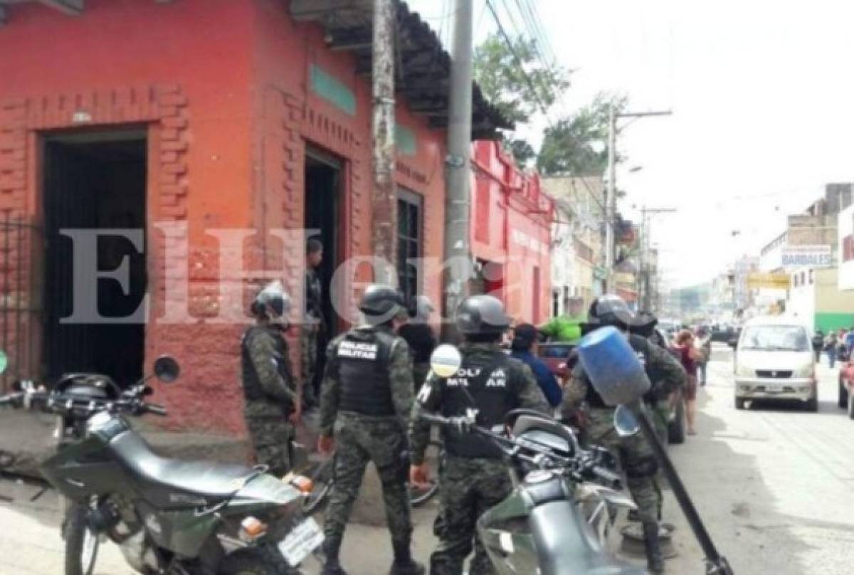 En el operativo participan Policía Militar, miembros de la DLCN y Batallón Canino. (Foto: Estalin Irías/ El Heraldo Honduras/ Noticias de Honduras)