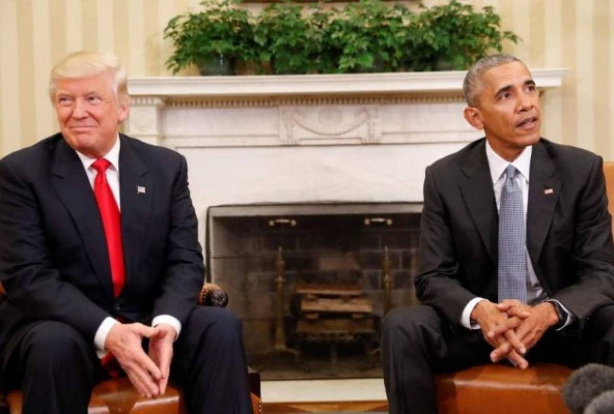 Las fotos no vistas de la reunión Obama-Trump en la Casa Blanca
