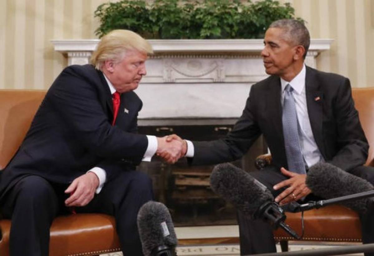 EE UU: Donald Trump llegó a la Casa Blanca para reunión con Barack Obama