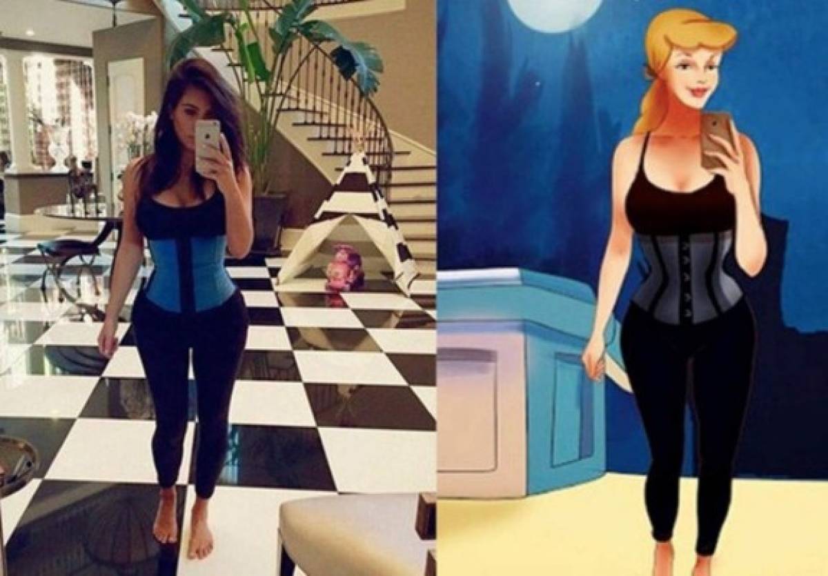 Las princesas de Disney se transforman en Kim Kardashian