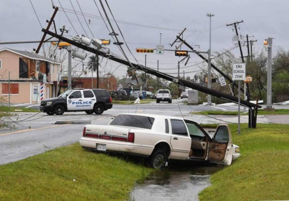 Así sería el paso del huracán Harvey por el estado de Texas, Estados Unidos. (AFP)